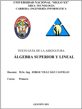 ÁLGEBRA SUPERIOR Y LINEAL